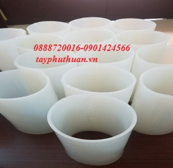 Ống silicone dán nối màu trắng
